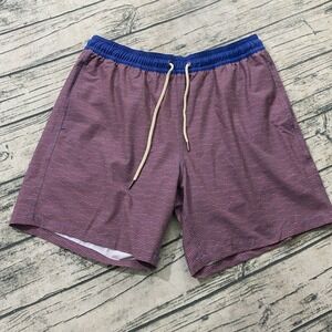 Fair Harbor The Bayberry Swim Shorts Trunks 2XL Drawstring Recycled Striped